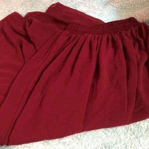 Burgundy/Maroon Chiffon Skirt